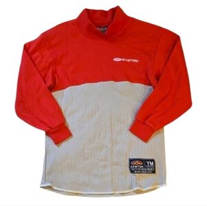 Easton Baseball Red and Cream Mock Neck Pullover